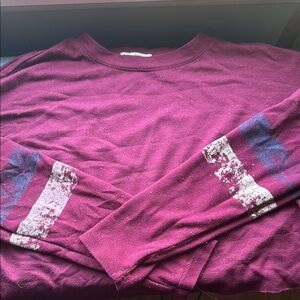About A Girl Burgundy Crew Neck Sweater
